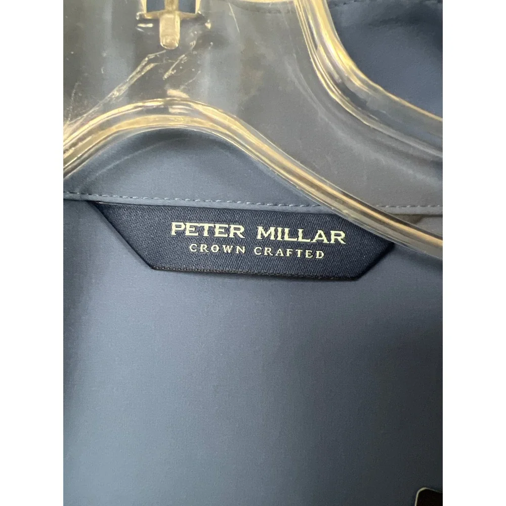 Peter Millar Crown Crafted Jacket Men XXL Blue Performance Full Zip Co Logo